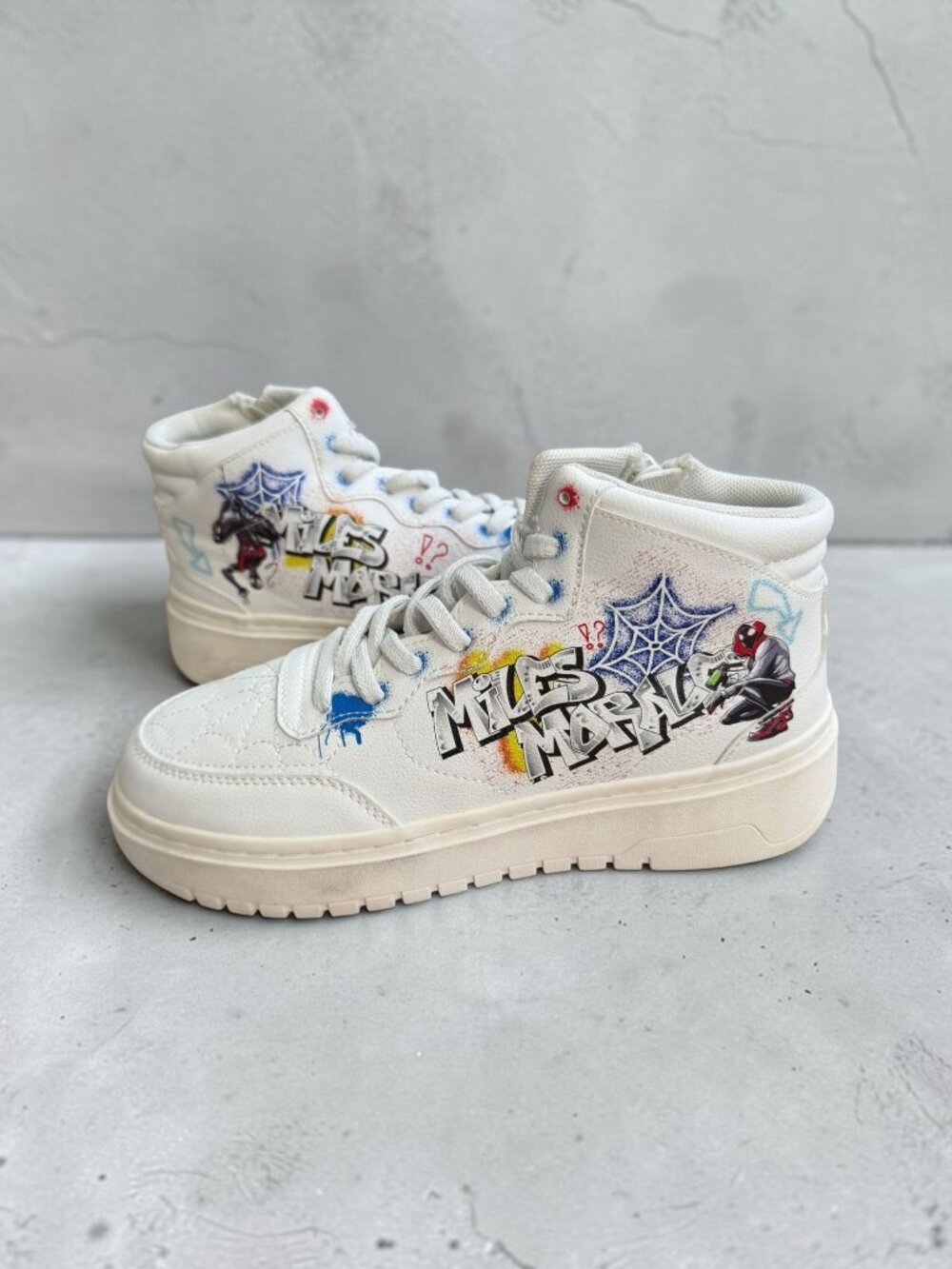 MARVEL X Zara Women’s Miles Morales Spider-Man Hi Top Sneakers Size 36 / US 6